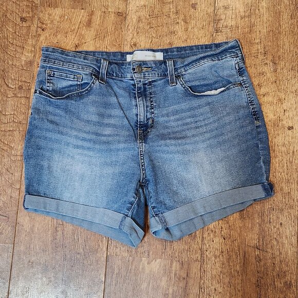 LEVI'S SIGNATURE Women's Mid-Rise Jean Shorts - Sz 14 - Picture 1 of 6